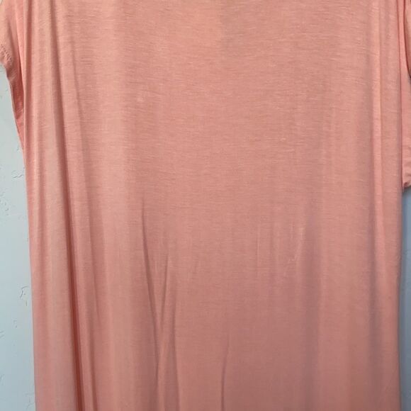 Lilypad Neon Coral Tee Shirt Dress - Picture 4 of 4